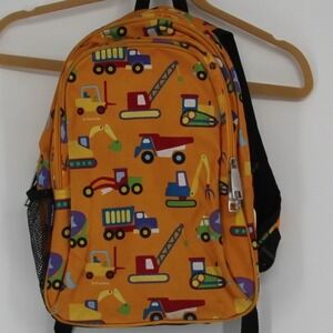 Wildkins Olive Kids Construction Vehicle Orange Toddler Preschool Backpack Bag